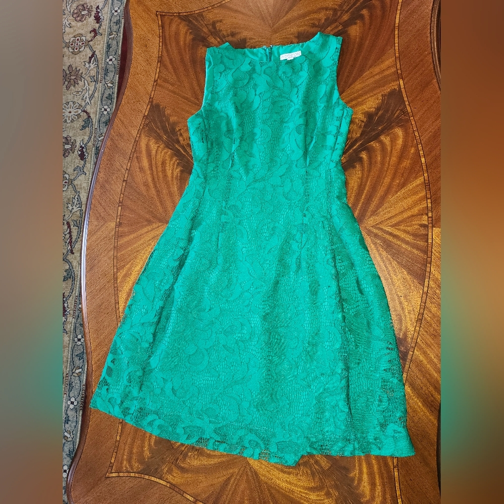 Eva Mendes for New York & Company Green Lace Dress